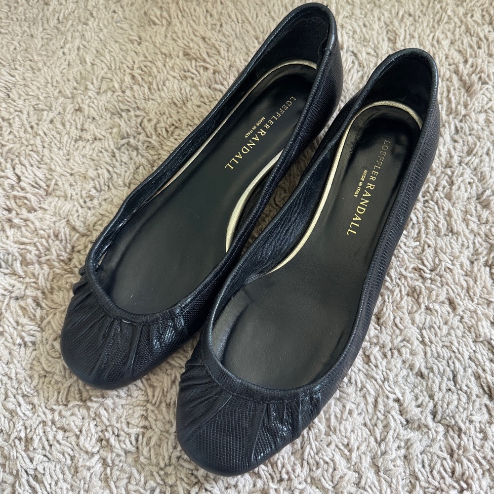 Beautiful Loeffler Randall Leather Flats with small heel